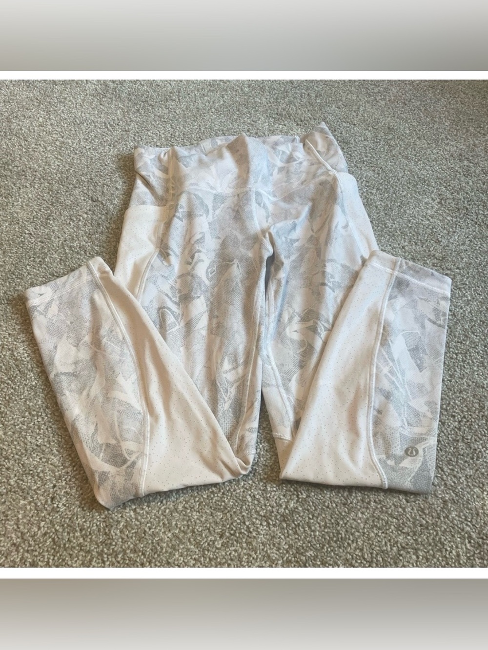 White and Gray Lululemon Leggings